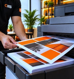 Impressora laser de producao imprimindo na CIIS